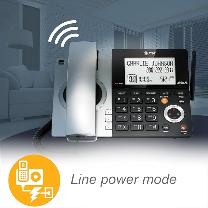Expandable Corded/Cordless Phone with Smart Call Blocker